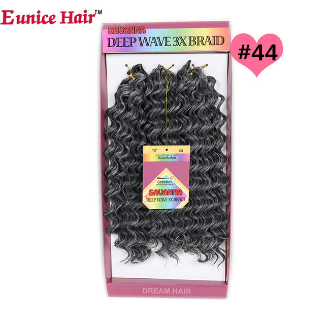 ombre burgundy/30 hair synthetic kinky curly crochet braids 10inch natural soft 3x eunice braiding hair extension 3 pieces/lot #12 / 10inches