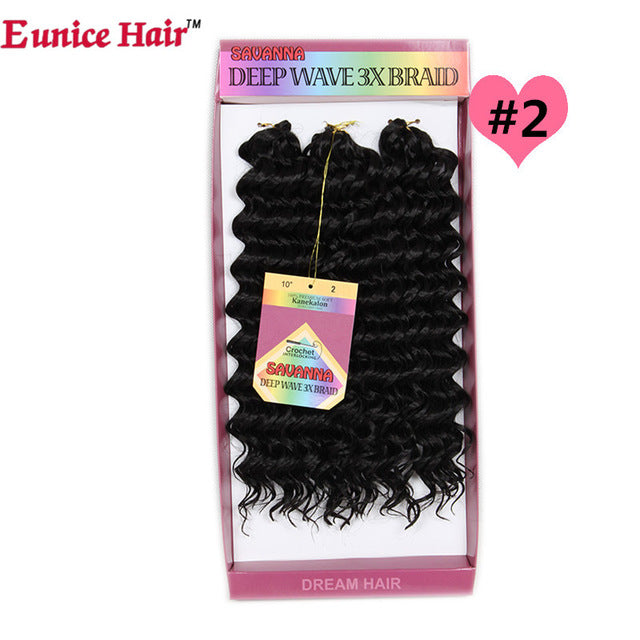 ombre burgundy/30 hair synthetic kinky curly crochet braids 10inch natural soft 3x eunice braiding hair extension 3 pieces/lot #18 / 10inches