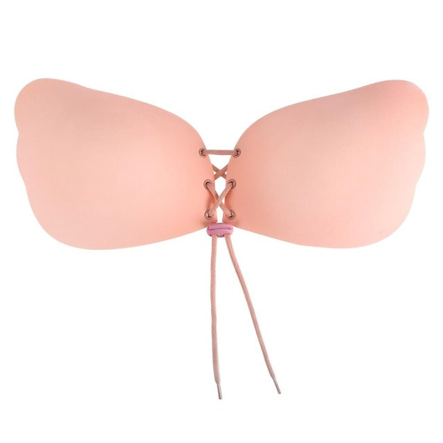 iado invisible bra super push up seamless self-adhesive sticky wedding party strapless bras for women wings brassiere underwear