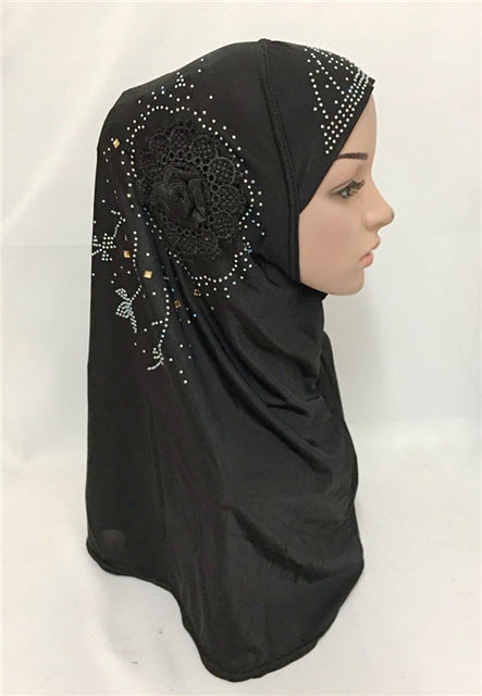 islamic ladies head scarf headwear muslim hijab inner cap wrap shawl scarf ramadan arab amira headscarf 01 black