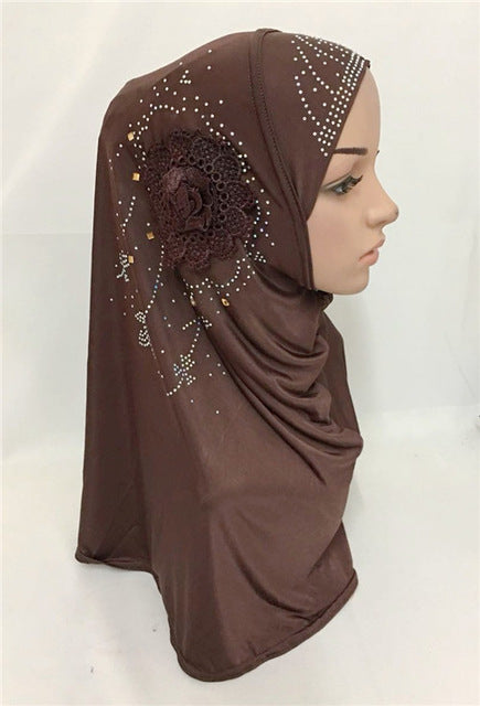 islamic ladies head scarf headwear muslim hijab inner cap wrap shawl scarf ramadan arab amira headscarf 08 coffee