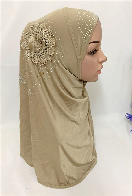 islamic ladies head scarf headwear muslim hijab inner cap wrap shawl scarf ramadan arab amira headscarf 09 light brown