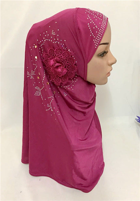 islamic ladies head scarf headwear muslim hijab inner cap wrap shawl scarf ramadan arab amira headscarf 05 rose