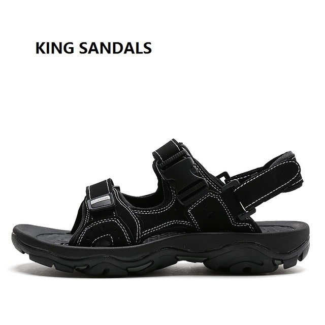 brand men pu sandals summer beach outdoor sport black school shoes hiking sneakers quick drying shoes