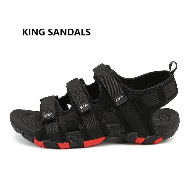 brand men pu sandals summer beach outdoor sport black school shoes hiking sneakers quick drying shoes