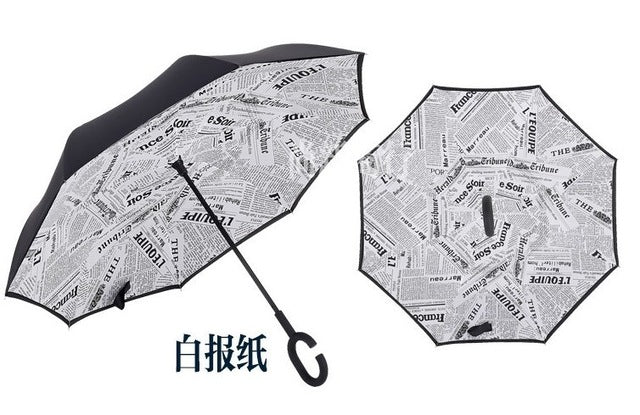 c handle windproof reverse folding umbrella women/female rain/sun  car inverted guarda-chuva high quality self stand parapluie 2