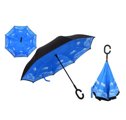 c handle windproof reverse folding umbrella women/female rain/sun  car inverted guarda-chuva high quality self stand parapluie 7