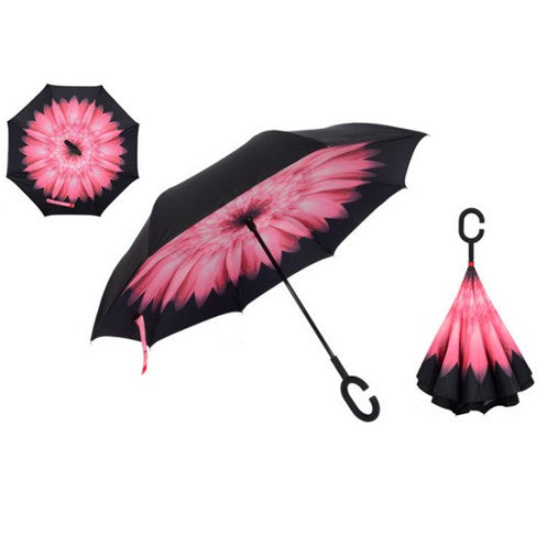 c handle windproof reverse folding umbrella women/female rain/sun  car inverted guarda-chuva high quality self stand parapluie 9