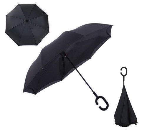 c handle windproof reverse folding umbrella women/female rain/sun  car inverted guarda-chuva high quality self stand parapluie 18