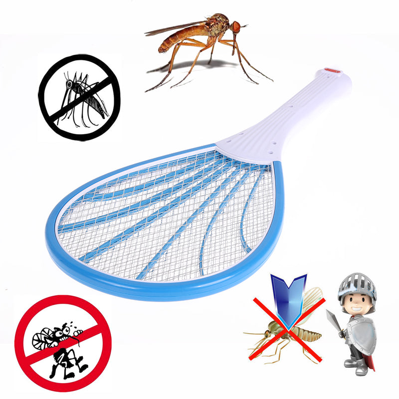 Net Catcher Racket Handheld 3 Layers Net Dry Cell Hand Racket Rechargeable LED Electric Swatter El