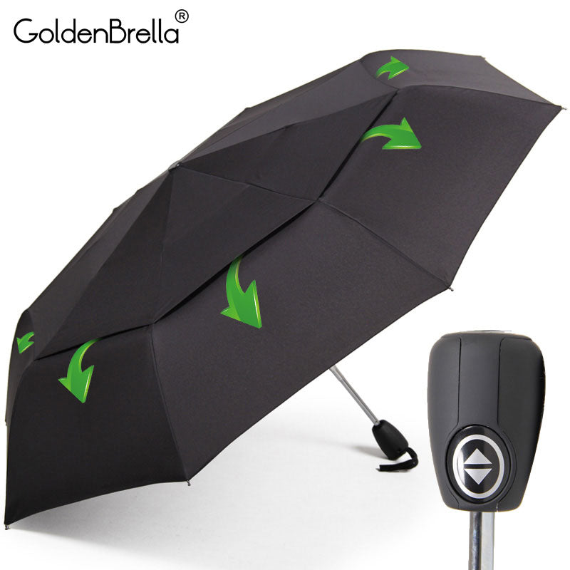 big wind resistance umbrella for men quality doublelayer folding automatic umbrella rain women travel compact umbrella wholesale