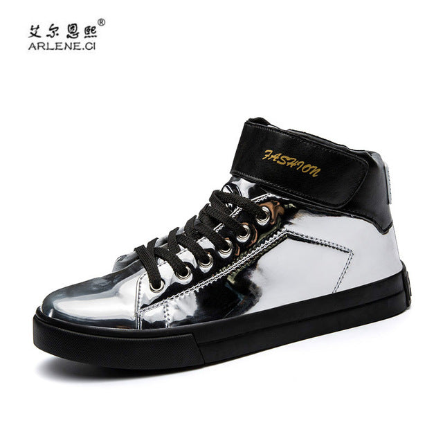 men skateboarding shoes new male traning sports shoes shiny gold men cozy sneakers fitness gym flats trainers hombre cheap