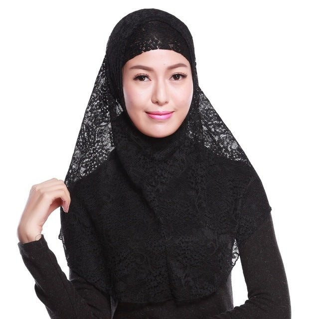 jersey flower scarf shawls 10 colors muslim hijab islamic women hijab muslim lace hollow out hijab plain scarves pure color black