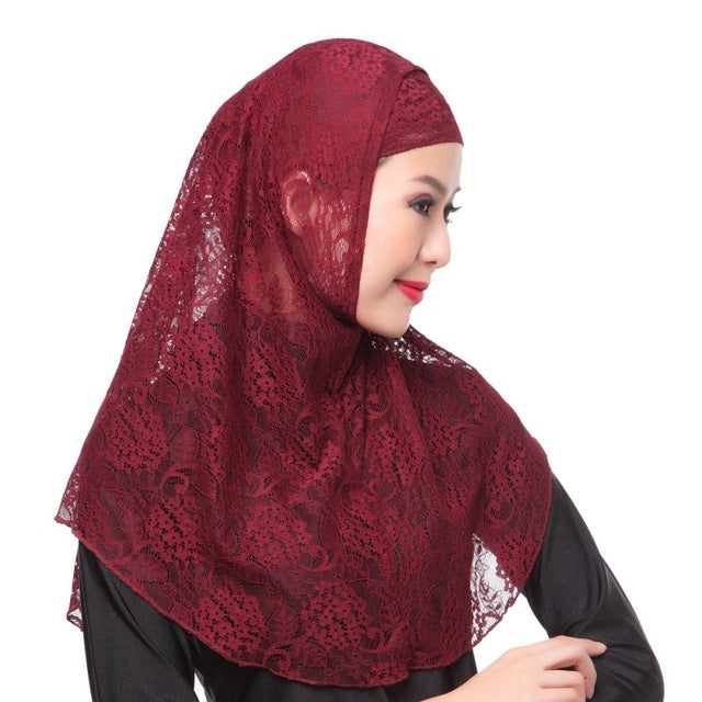 jersey flower scarf shawls 10 colors muslim hijab islamic women hijab muslim lace hollow out hijab plain scarves pure color jr