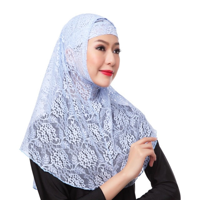 jersey flower scarf shawls 10 colors muslim hijab islamic women hijab muslim lace hollow out hijab plain scarves pure color ql
