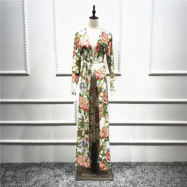 elegant muslim abaya print maxi dress floral cardigan long robe gowns tunic middle east ramadan worship service islamic clothing