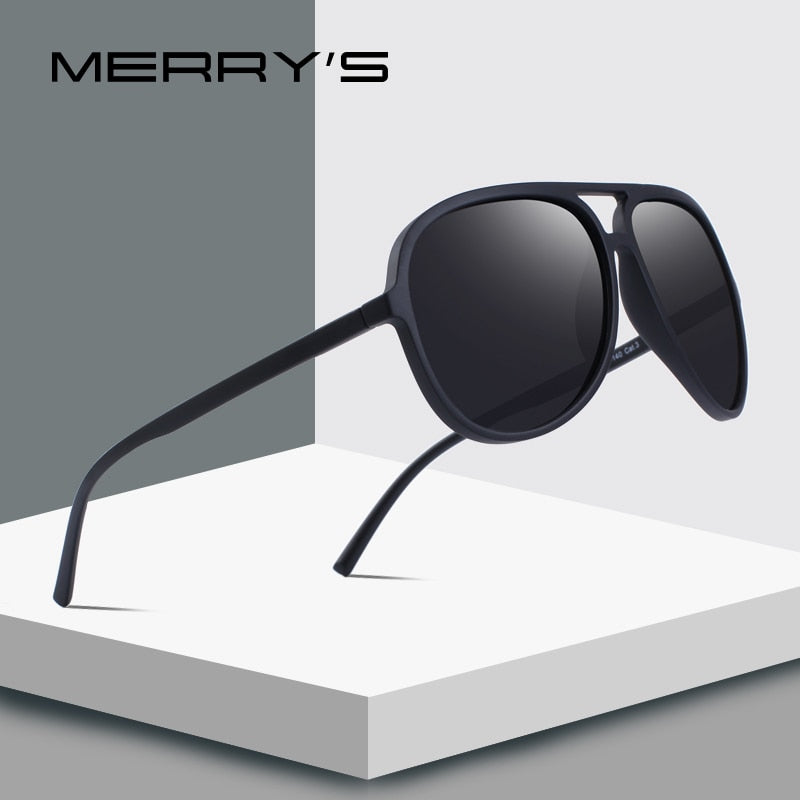 merry's design men classic pilot polarized sunglasses lighter frame 100% uv protection