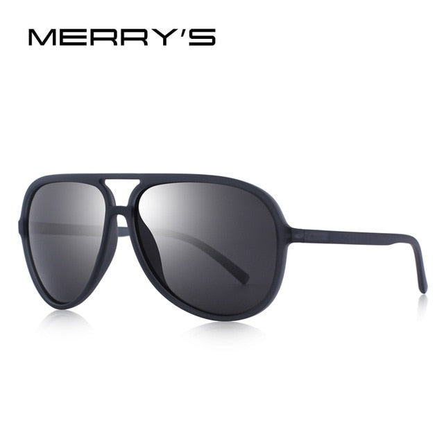 merry's design men classic pilot polarized sunglasses lighter frame 100% uv protection c02 gray