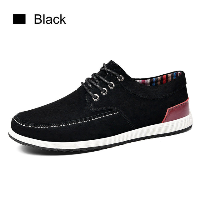 surom men's leather casual shoes luxury brand spring new fashion sneakers men loafers adult moccasins male suede shoes krasovki