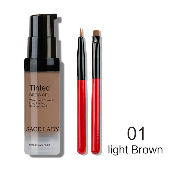 waterproof eyebrow shadow henna makeup enhancer tint brush kit eye brow gel cream make up set paint tool wax cosmetic 01 light brown