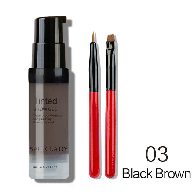 waterproof eyebrow shadow henna makeup enhancer tint brush kit eye brow gel cream make up set paint tool wax cosmetic 03 black brown
