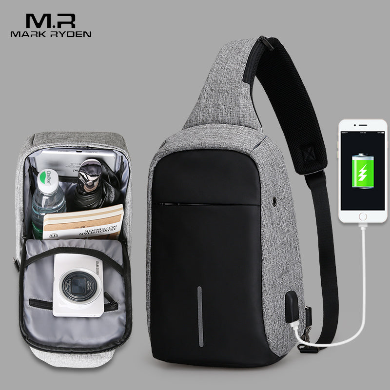 mark ryden new arrival crossbody bags men anti-theft chest pack summer short trip messengers bag water repellent shoulder bag