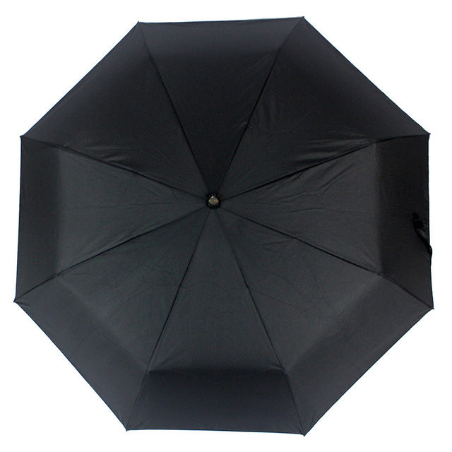 new fully-automatic umbrella for men 3folding quality ultra-light windproof umbrella rain women travel parasol paraguas black
