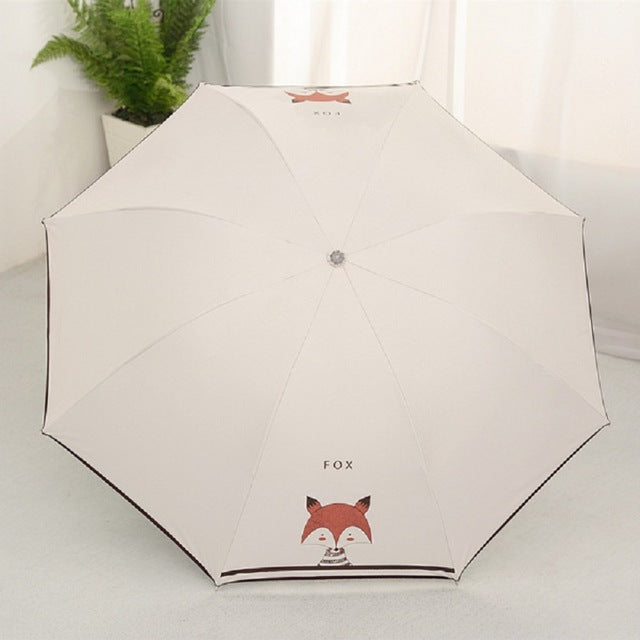 simanfei umbrellas 2018 new fashion pongee anti-uv deer and flower windproof ultralight sun rain umbrella children rain parasol 2