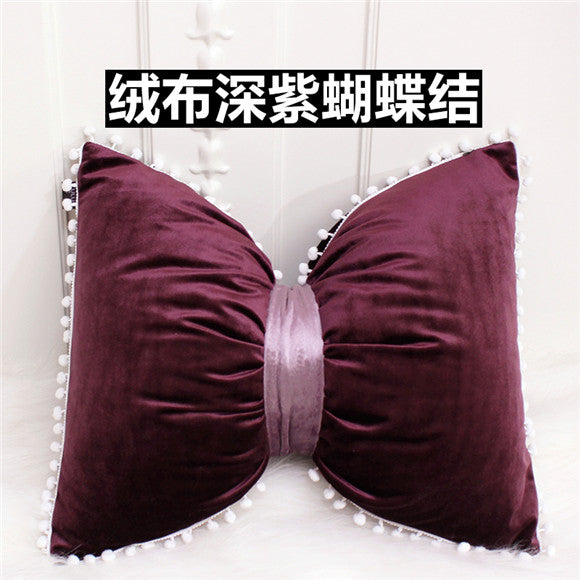 candy purple italian velvet luxury model room decor pillows princess room cushion cute edge