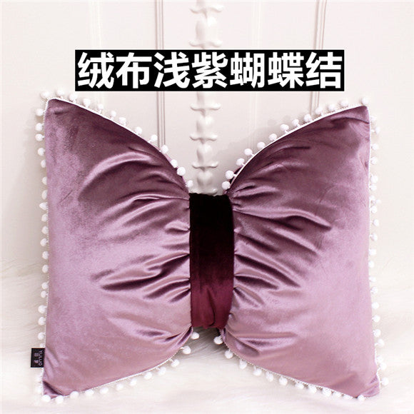 candy purple italian velvet luxury model room decor pillows princess room cushion cute edge