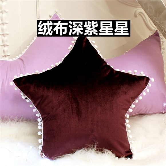 candy purple italian velvet luxury model room decor pillows princess room cushion cute edge