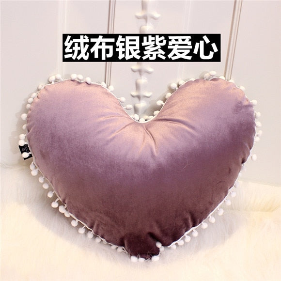 candy purple italian velvet luxury model room decor pillows princess room cushion cute edge