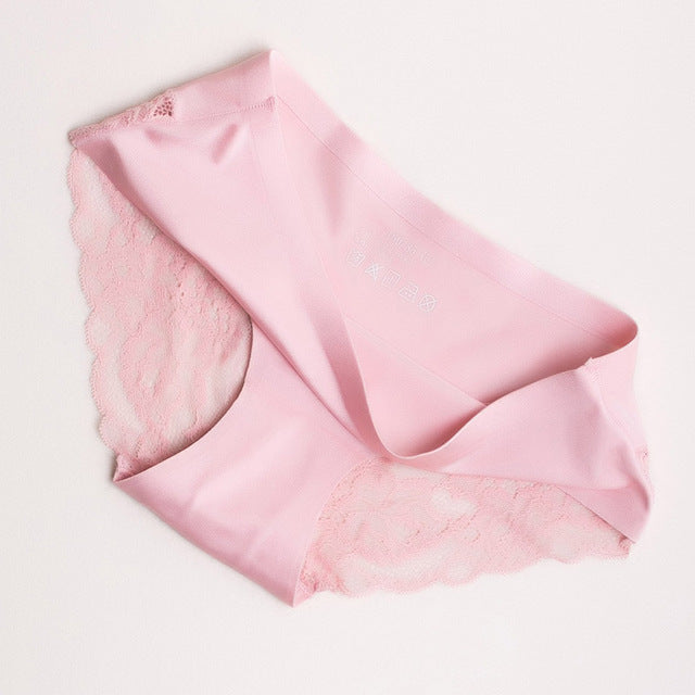 women's sexy lace panties seamless underwear briefs nylon silk for girls ladies bikini cotton crotch transparent lingerie dulasi