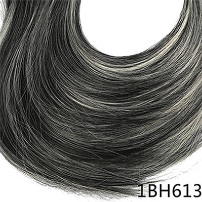 24" 60cm long straight 3/4 full head one piece clip in hair extensions for women high temperature synthetic hairpieces
