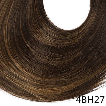 24" 60cm long straight 3/4 full head one piece clip in hair extensions for women high temperature synthetic hairpieces