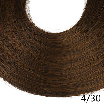 24" 60cm long straight 3/4 full head one piece clip in hair extensions for women high temperature synthetic hairpieces