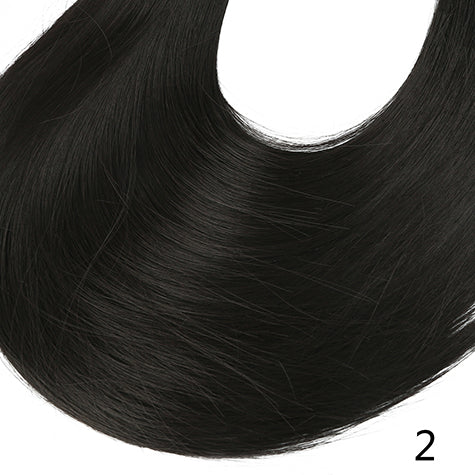 24" 60cm long straight 3/4 full head one piece clip in hair extensions for women high temperature synthetic hairpieces