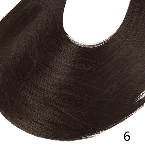 24" 60cm long straight 3/4 full head one piece clip in hair extensions for women high temperature synthetic hairpieces