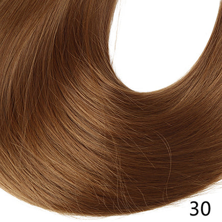 24" 60cm long straight 3/4 full head one piece clip in hair extensions for women high temperature synthetic hairpieces