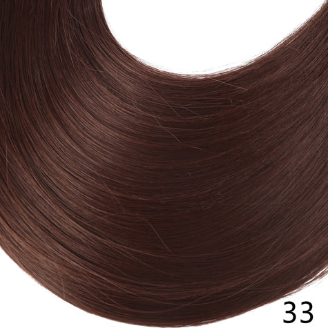 24" 60cm long straight 3/4 full head one piece clip in hair extensions for women high temperature synthetic hairpieces