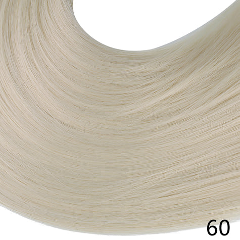 24" 60cm long straight 3/4 full head one piece clip in hair extensions for women high temperature synthetic hairpieces