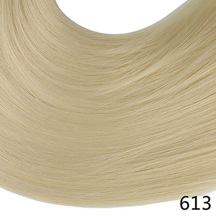 24" 60cm long straight 3/4 full head one piece clip in hair extensions for women high temperature synthetic hairpieces