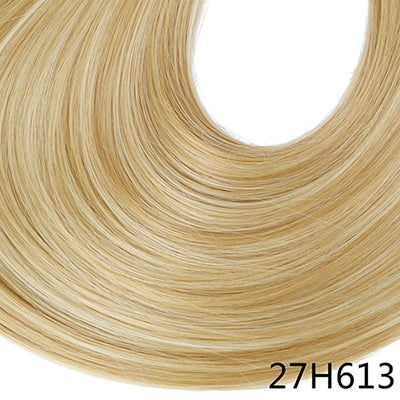 24" 60cm long straight 3/4 full head one piece clip in hair extensions for women high temperature synthetic hairpieces