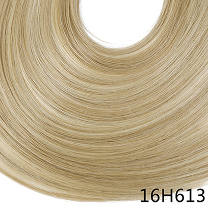 24" 60cm long straight 3/4 full head one piece clip in hair extensions for women high temperature synthetic hairpieces