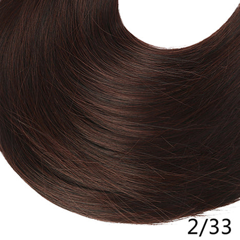 24" 60cm long straight 3/4 full head one piece clip in hair extensions for women high temperature synthetic hairpieces