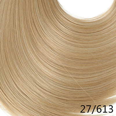 24" 60cm long straight 3/4 full head one piece clip in hair extensions for women high temperature synthetic hairpieces