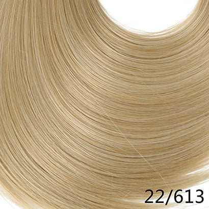 24" 60cm long straight 3/4 full head one piece clip in hair extensions for women high temperature synthetic hairpieces