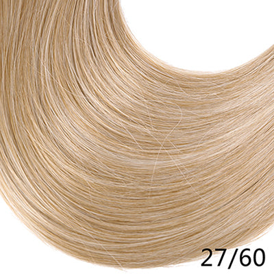 24" 60cm long straight 3/4 full head one piece clip in hair extensions for women high temperature synthetic hairpieces