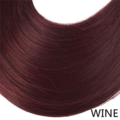 24" 60cm long straight 3/4 full head one piece clip in hair extensions for women high temperature synthetic hairpieces