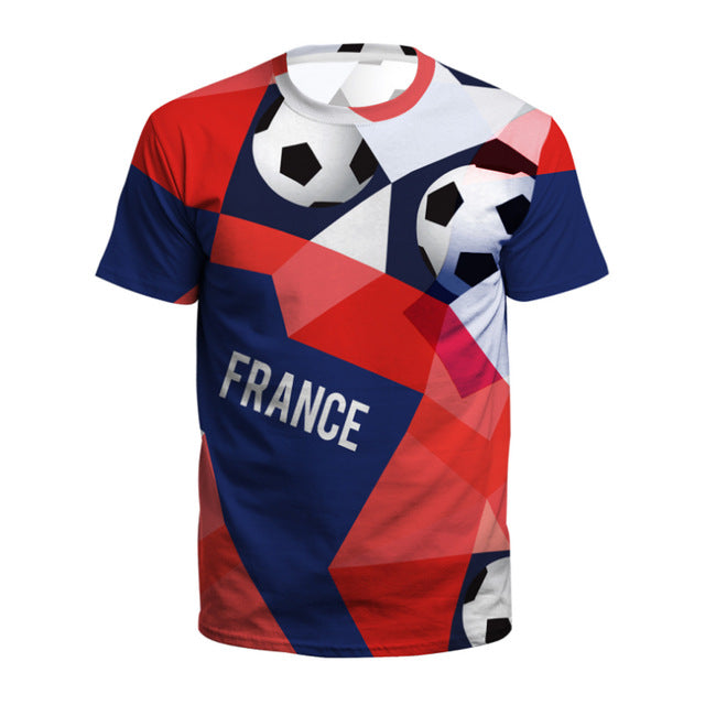 mascube mens football t shirts women tee tops shirts soccer cup france fans short-sleeved t-shirt